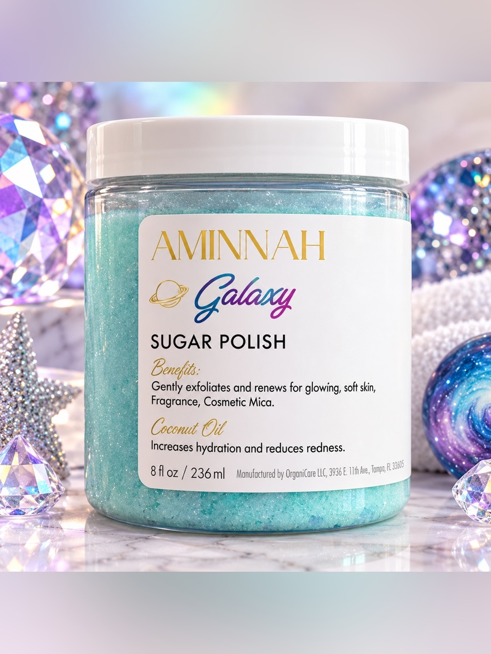 Aminnah Galaxy Sugar Polish - Blue